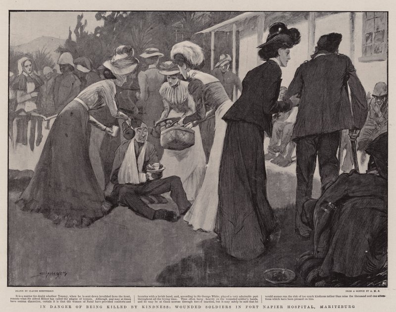 En Peligro de Ser Matados por la Amabilidad, Soldados Heridos en el Hospital Fort Napier, Maritzburg de Claude Shepperson