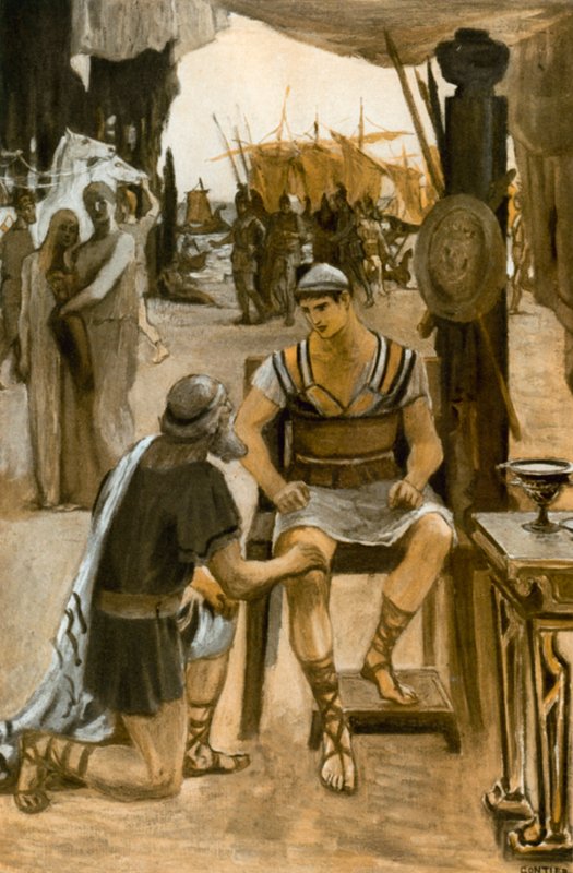 Ilustración para la Ilíada de Homero de Clement Goutier