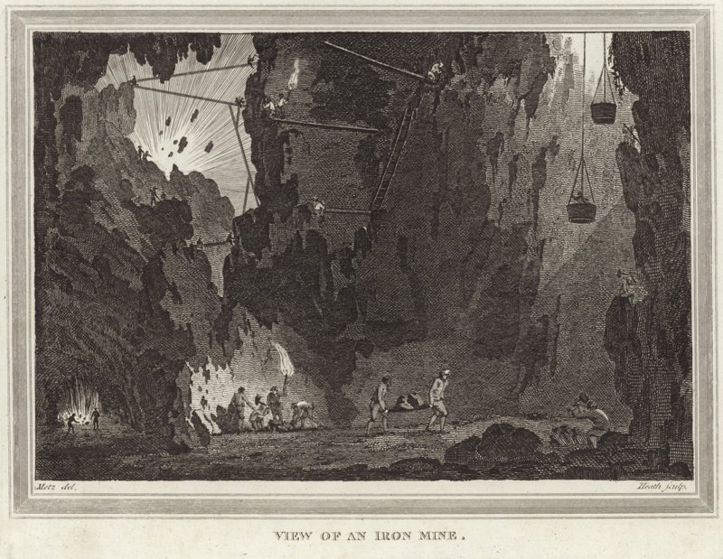 Vista de una mina de hierro de Conrad Martin Metz