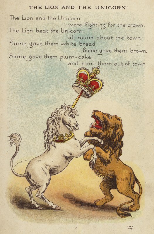 Rima infantil: El León y el Unicornio de Constance Haslewood