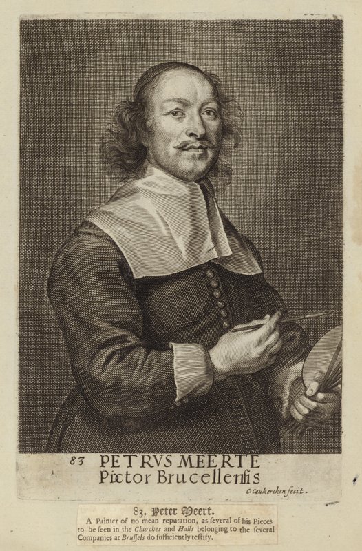 Peter Meert, pintor flamenco. Grabado por Cornelis van Caukercken de Cornelius van Caukercken