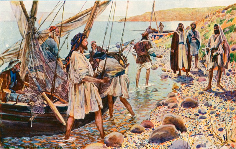 La llamada de los cuatro discípulos de Corwin Knapp Linson