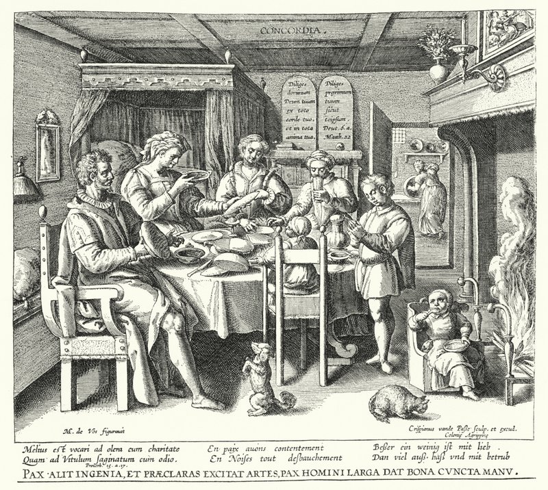 La oración antes de la comida de Crispin I de (after) Passe