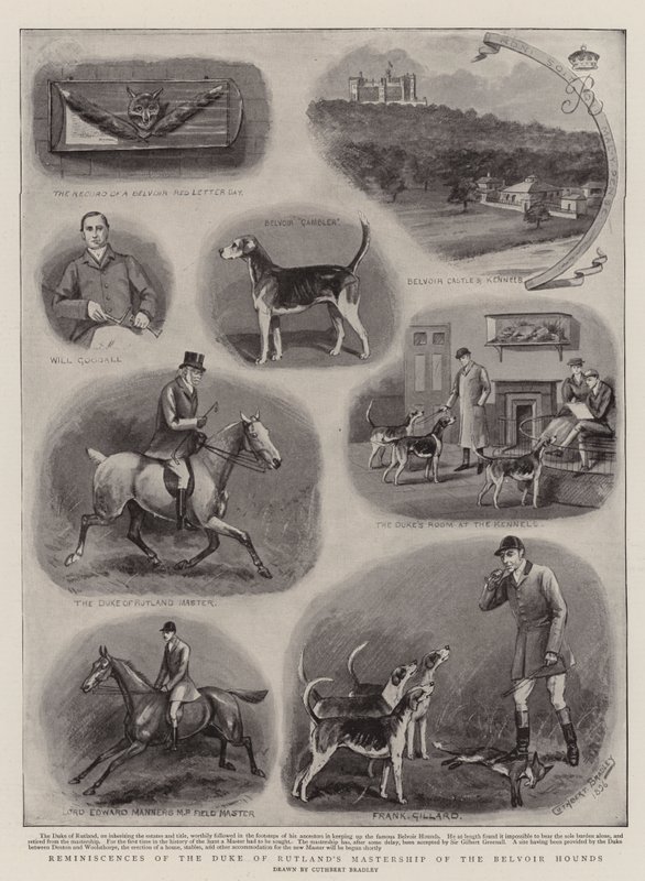 Recuerdos del liderazgo del Duque de Rutland de los sabuesos de Belvoir de Cuthbert Bradley
