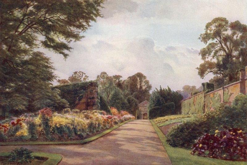 Primeros crisantemos, Claremont (litografia en color) de Cyril Ward