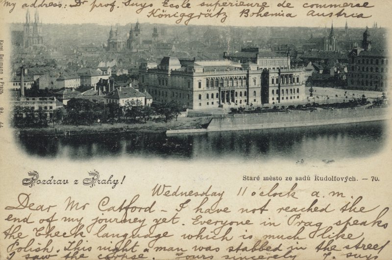 Postal que representa una vista general de Praga de Czech Photographer