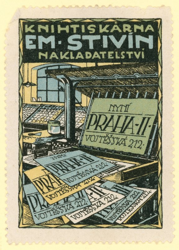 Oficina de impresión y publicación de Em Stivin, Praga de Czech School