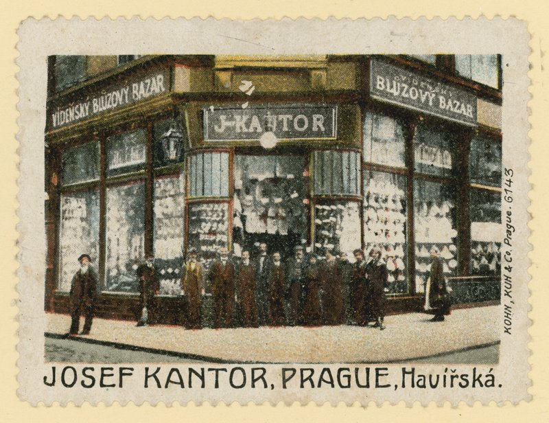 Fachada de la tienda de Josef Kantor, Praga de Czech School