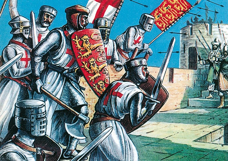 El rey Ricardo I asaltando las murallas de Acre de Dan Escott