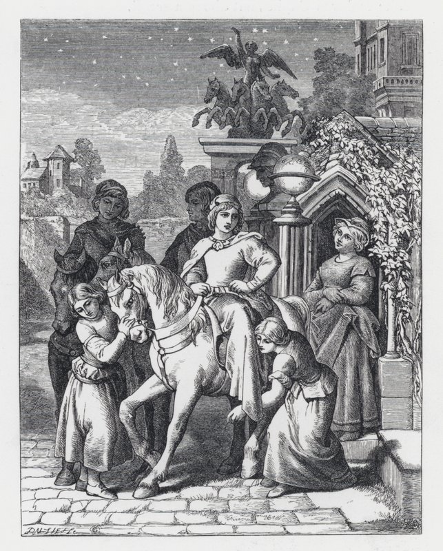 Ilustración para el poema de Tennyson, La Princesa de Daniel (after) Maclise