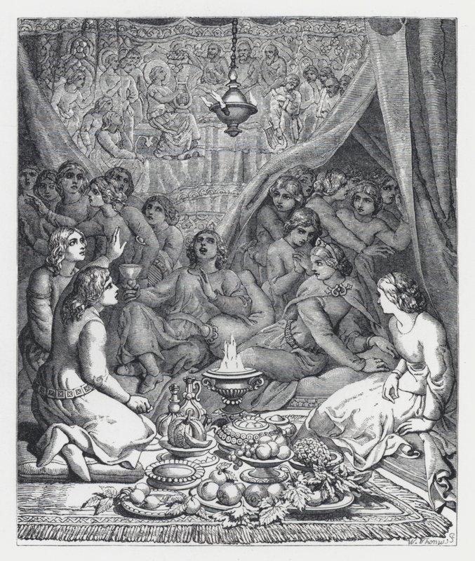 Ilustración para el poema de Tennyson, La Princesa de Daniel (after) Maclise