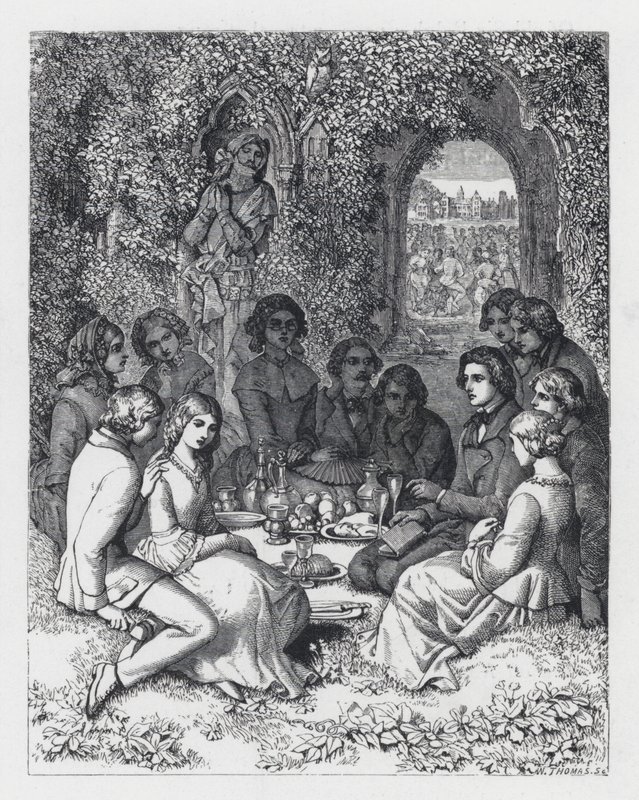 Ilustración para el poema de Tennyson, La Princesa de Daniel (after) Maclise
