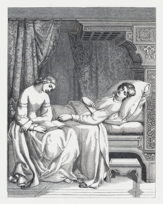 Ilustración para el poema de Tennyson, La Princesa de Daniel (after) Maclise
