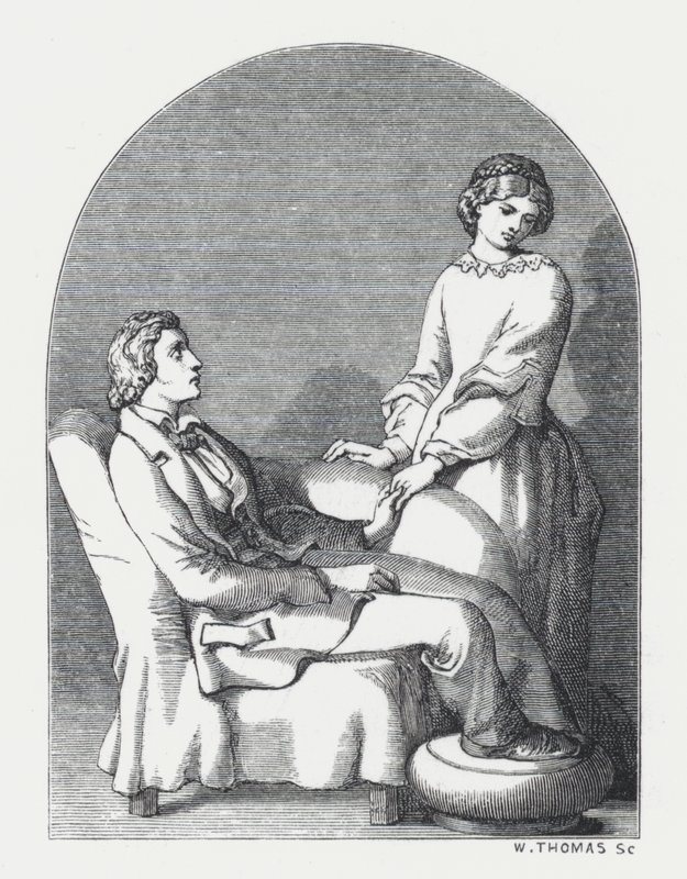 Ilustración para el poema de Tennyson, La Princesa de Daniel (after) Maclise