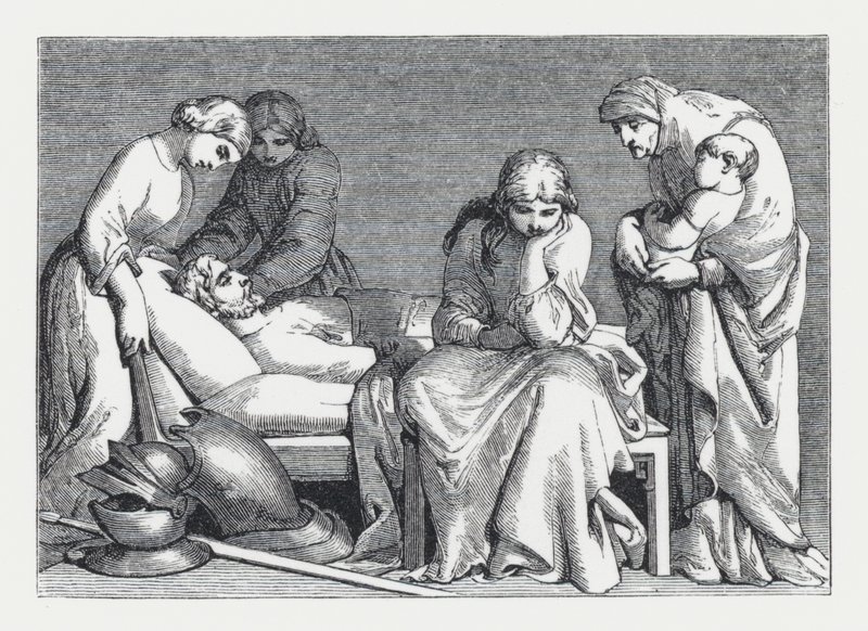Ilustración para el poema de Tennyson, La Princesa de Daniel (after) Maclise