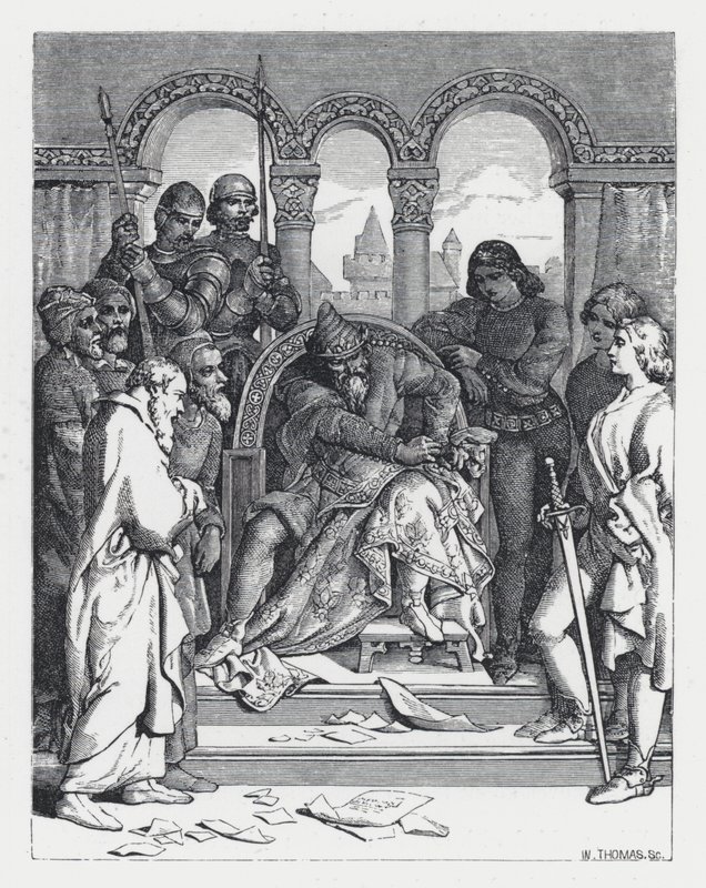 Ilustración para el poema de Tennyson, La Princesa de Daniel (after) Maclise