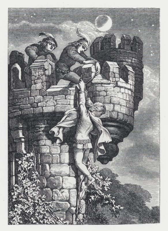 Ilustración para el poema de Tennyson, La Princesa de Daniel (after) Maclise