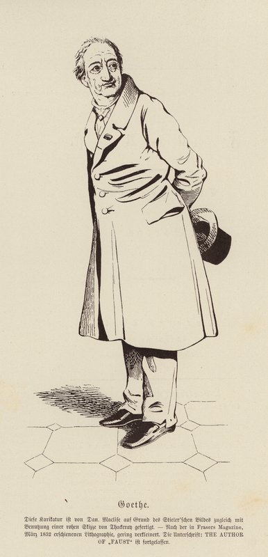 Johann Wolfgang von Goethe, poeta y dramaturgo alemán de Daniel (after) Maclise