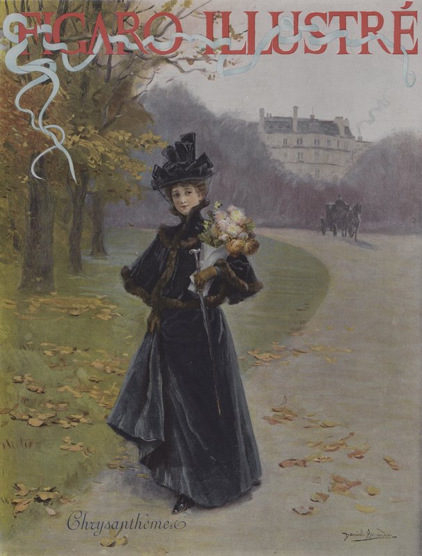 Crisantemos. Portada de Le Figaro Illustré, noviembre de 1896 de Daniel Hernandez