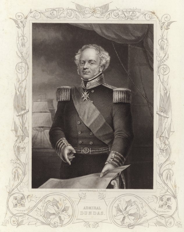 Almirante Dundas (grabado) de Daniel John. Pound