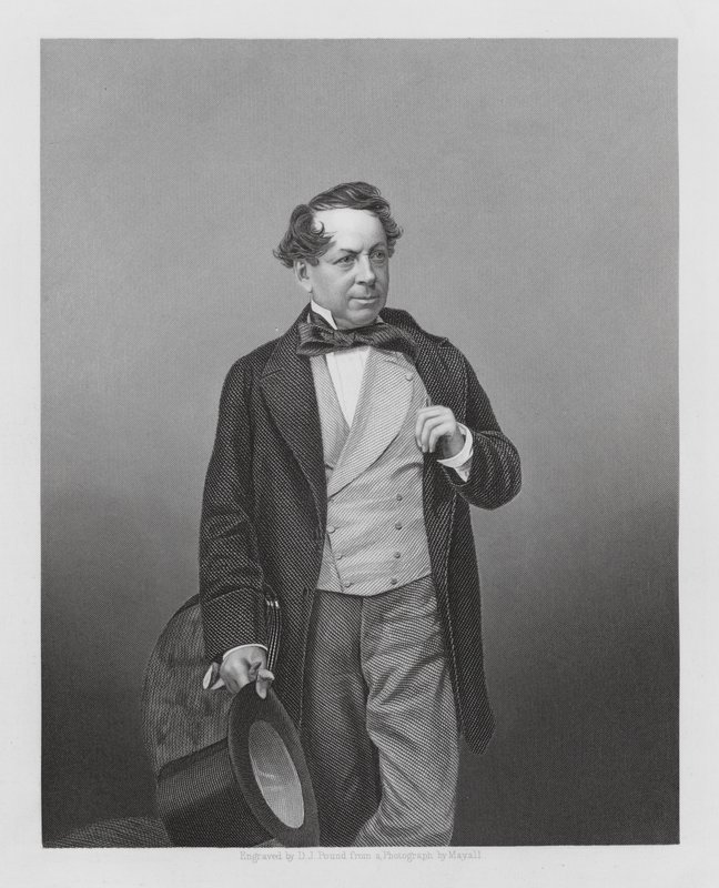 John Baldwin Buckstone, actor y dramaturgo inglés (grabado) de Daniel John. Pound