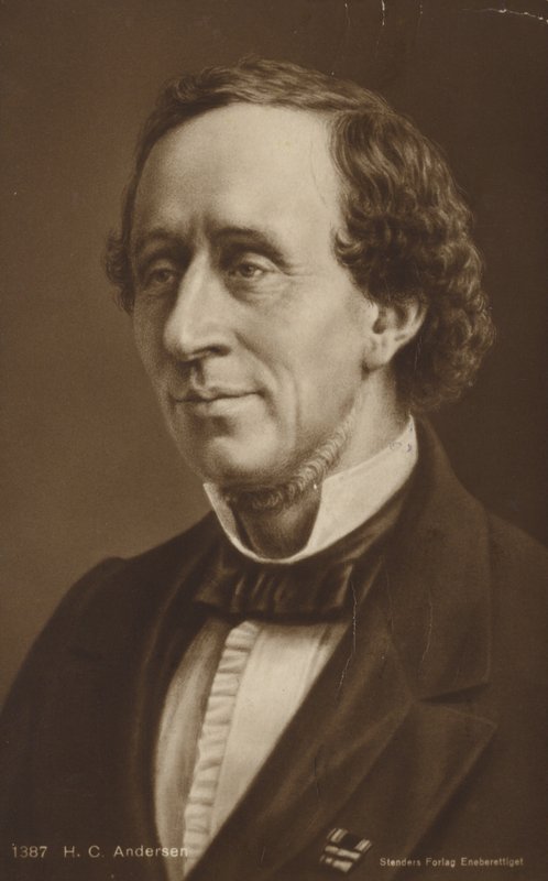Hans Christian Andersen (1805-1875), autor y poeta danés de Danish School