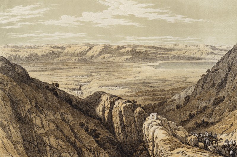 Descenso sobre el Valle del Jordán de David (after) Roberts