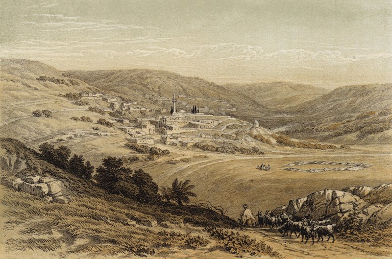 Vista general de Nazaret de David (after) Roberts