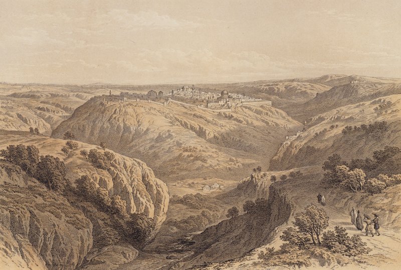 Jerusalén desde el sur de David (after) Roberts