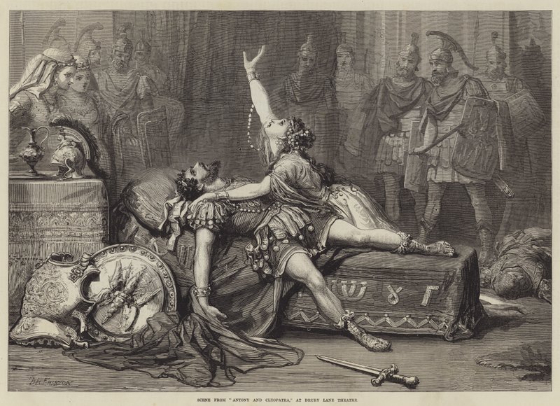 Escena de Antonio y Cleopatra, en el Teatro Drury Lane de David Henry Friston