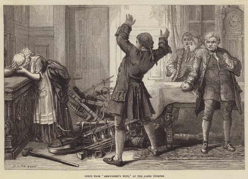 Escena de La esposa de Arkwright, en el Globe Theatre de David Henry Friston