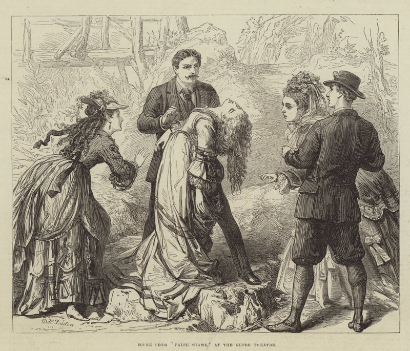 Escena de Vergüenza Falsa, en el Teatro Globe de David Henry Friston
