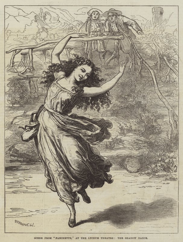 Escena de Fanchette, en el Teatro Lyceum, el Baile de las Sombras de David Henry Friston
