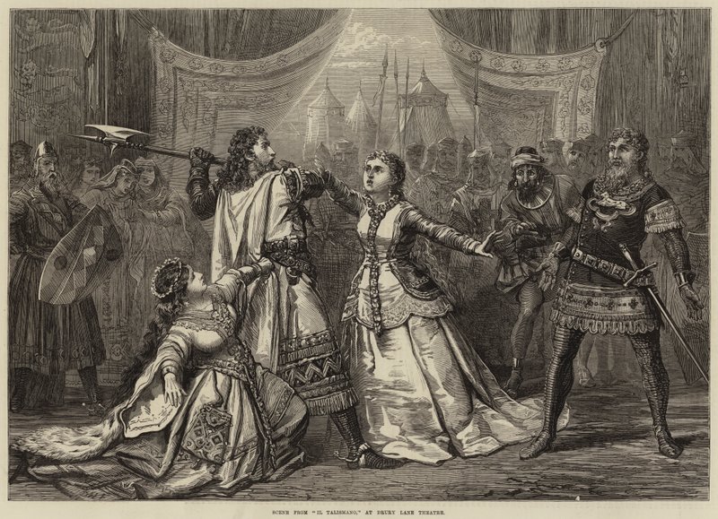 Escena de Il Talismano, en el Teatro Drury Lane de David Henry Friston