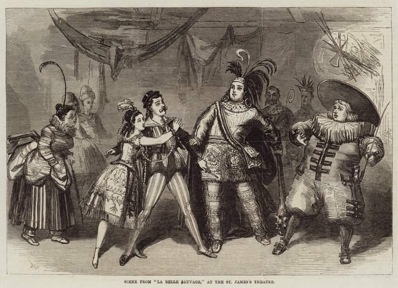 Escena de La Belle Sauvage, en el Teatro St James de David Henry Friston