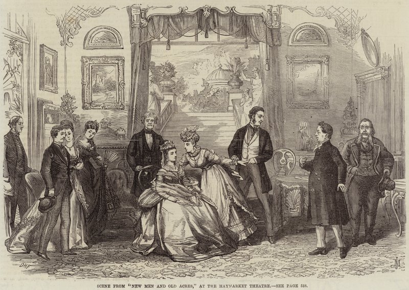 Escena de Nuevos hombres y viejas tierras, en el Teatro Haymarket de David Henry Friston