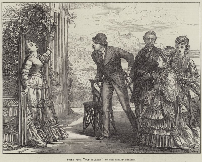 Escena de Viejos Soldados en el Teatro Strand de David Henry Friston