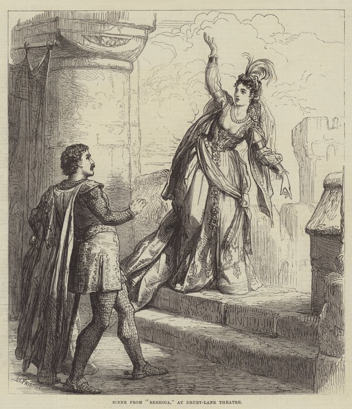 Escena de Rebecca, en el Teatro Drury-Lane de David Henry Friston