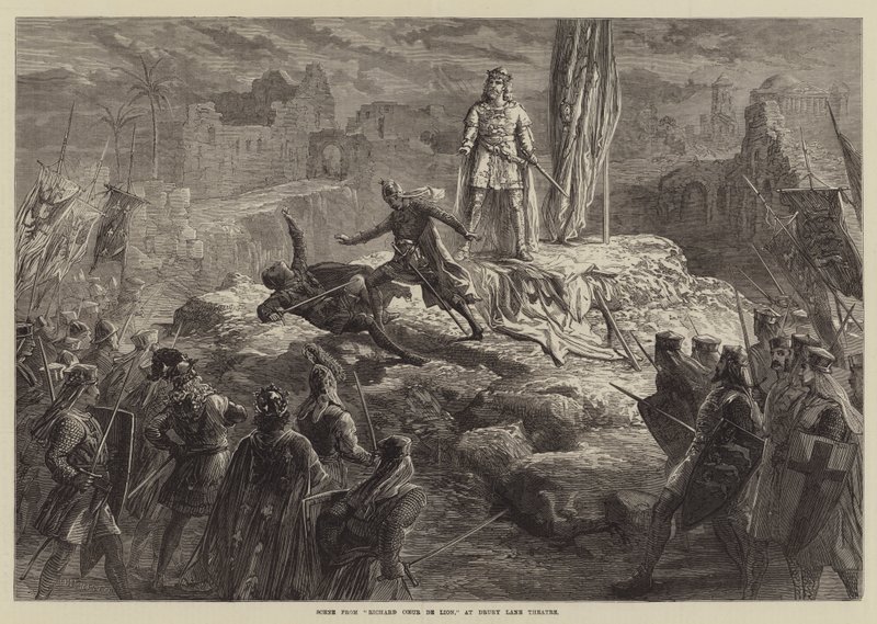 Escena de Ricardo Corazón de León, en el Teatro Drury Lane de David Henry Friston
