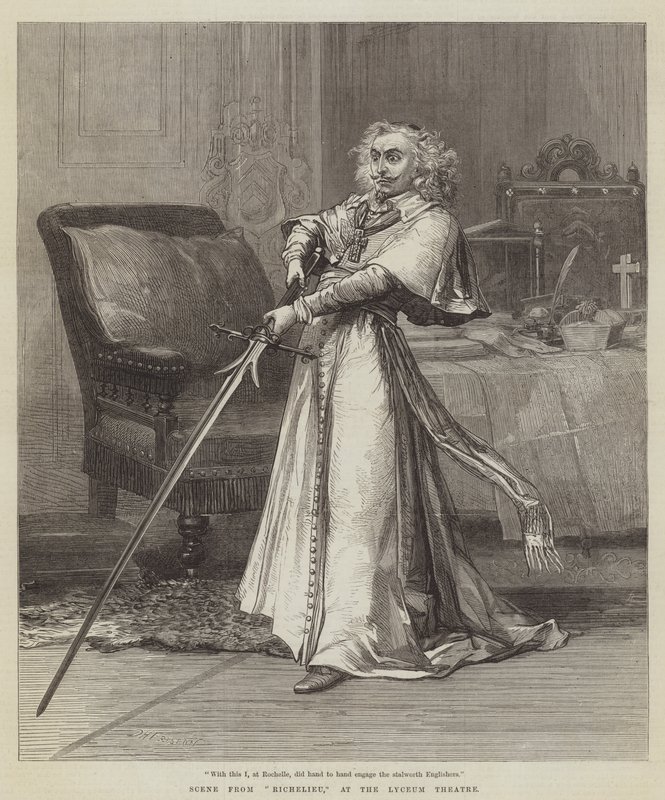 Escena de Richelieu, en el Teatro Lyceum de David Henry Friston
