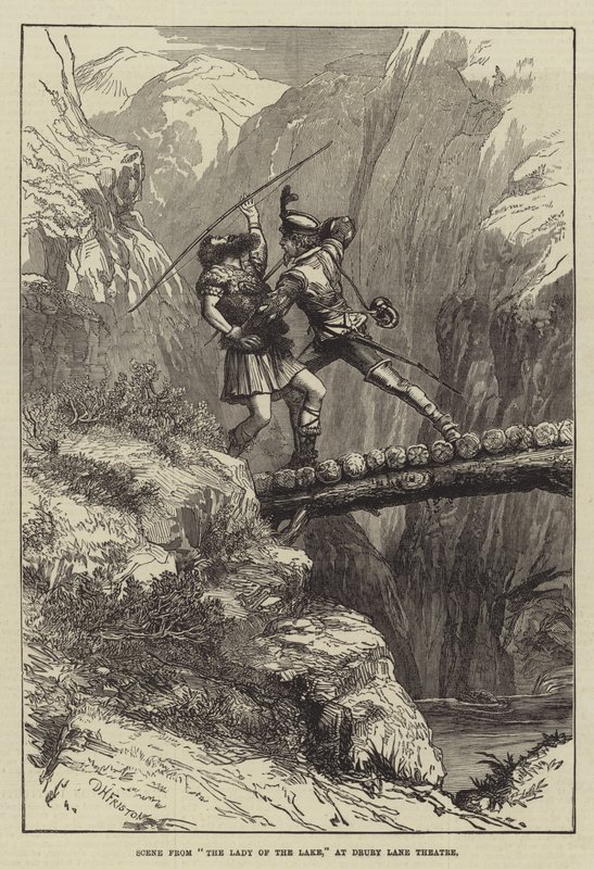 Escena de La dama del lago, en el Teatro Drury Lane de David Henry Friston