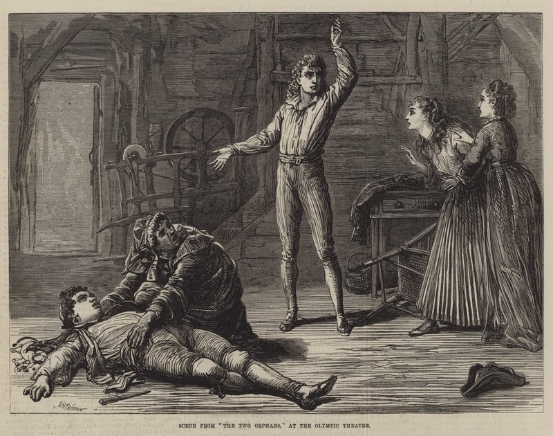 Escena de Las dos huérfanas, en el Teatro Olímpico de David Henry Friston