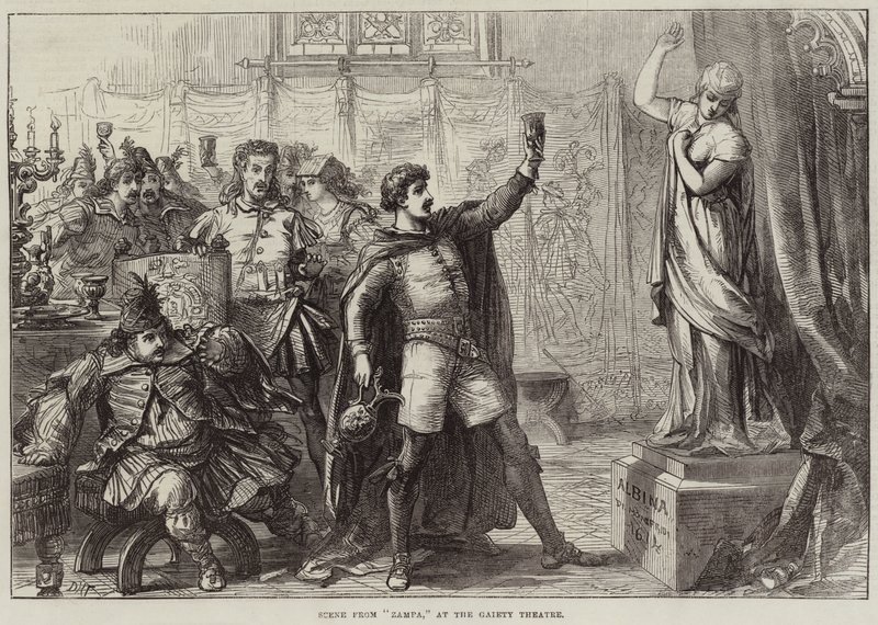 Escena de Zampa, en el Teatro Gaiety de David Henry Friston