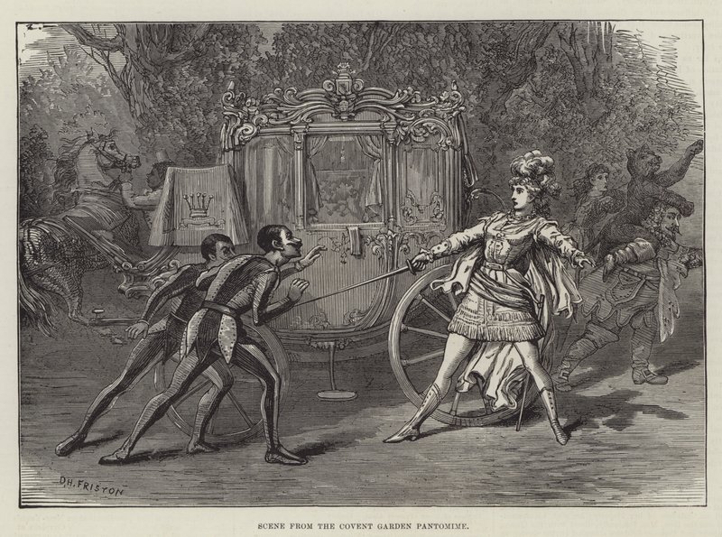 Escena de la pantomima de Covent Garden de David Henry Friston