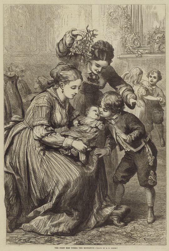 El Primer Beso bajo el Muérdago de David Henry Friston