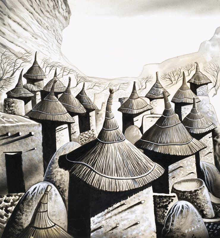 Casas primitivas: Los tejados de los banani de David Pratt
