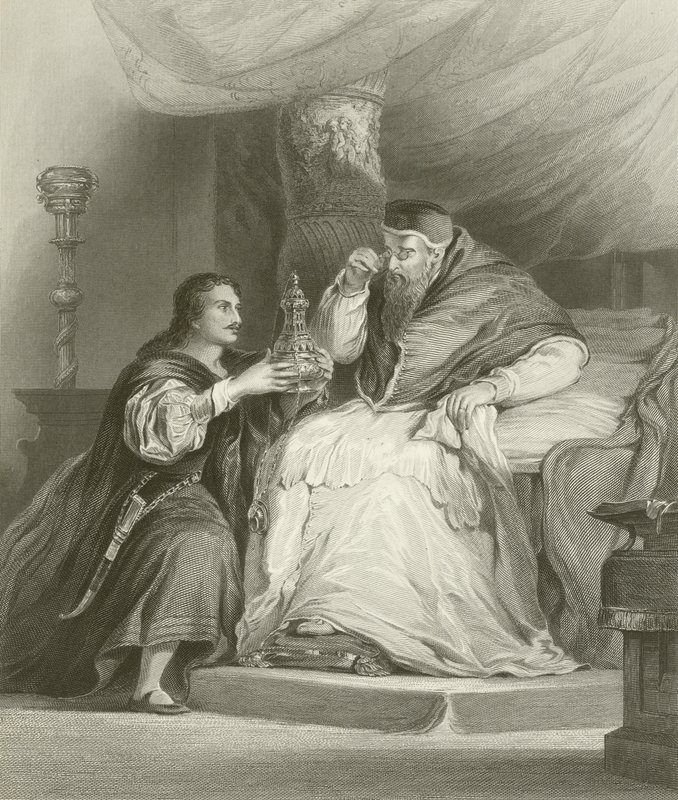 Benvenuto Cellini y el Papa de David Wilkie