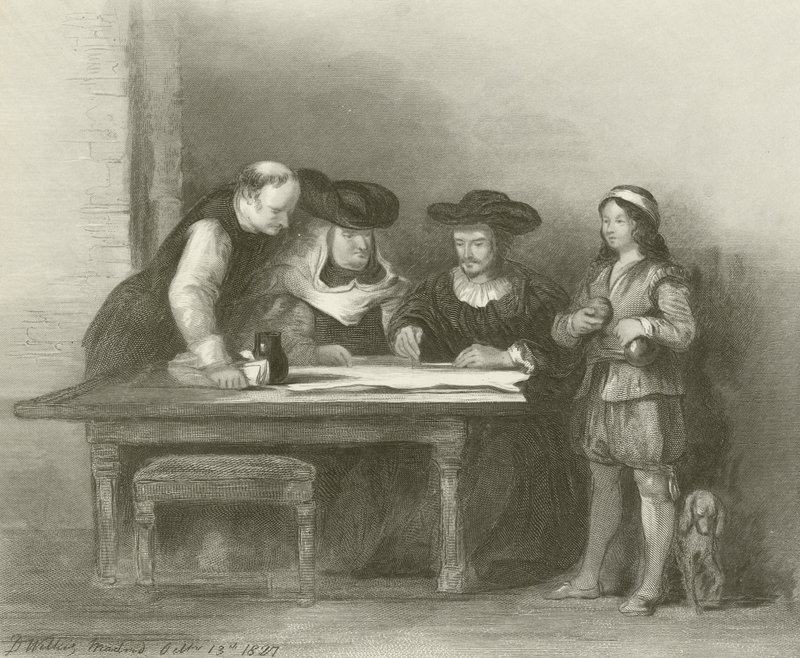 Colón en el Convento de La Rábida de David Wilkie