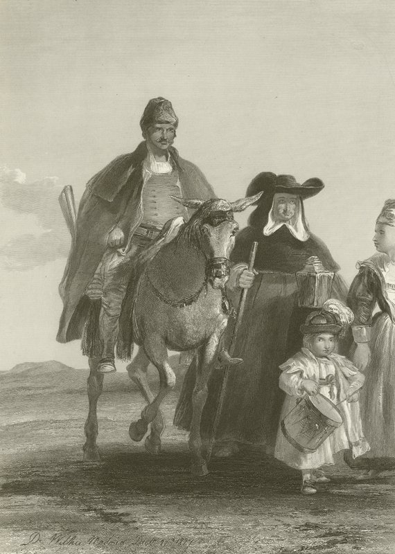 Grupo de figuras entrando en Madrid de David Wilkie