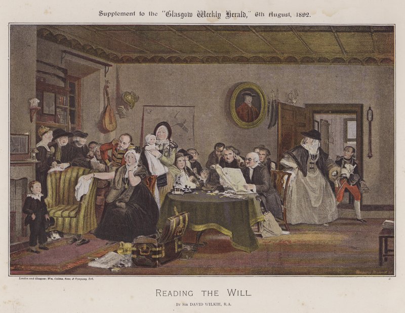 Leyendo el testamento de David Wilkie